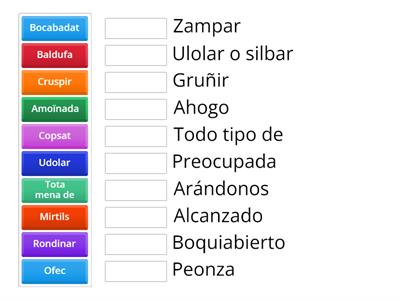 Vocabulari. Capítols 3 i 4. L'esquelet gegant.