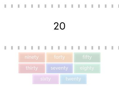 Tens (Words and Numbers)