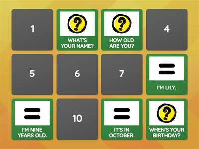 MEMORY GAME - QUESTIONS AND ANSWERS