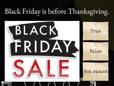 Black Friday and Cyber Monday A1-A2 (adults)