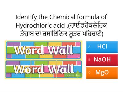 Word Wall quiz (Science slides)