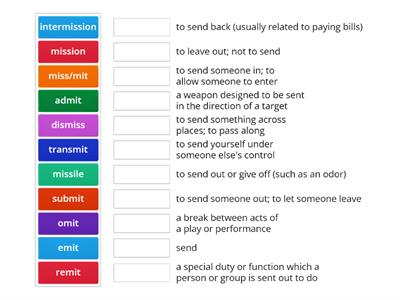 MISS, MIT ROOT WORD PRACTICE