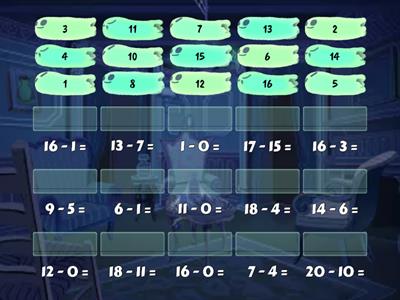 Math Facts Subtraction to 20