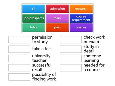 Education Terminology Match