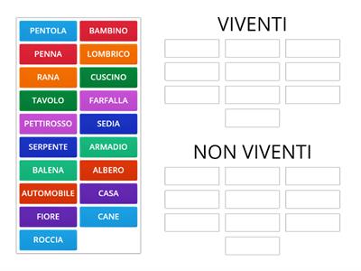 VIVENTI E NON VIVENTI