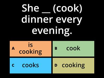 Present continuous / Simple present