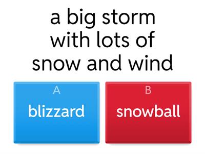 Winter and Snow words