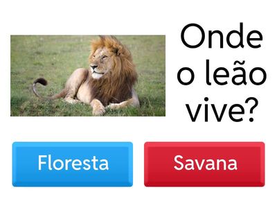 Animais e seus habitats