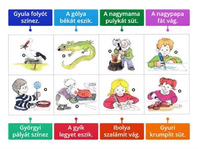 Olvasástechnika, szövegértés fejlesztése - Melyik mondat tartozik a képhez? 