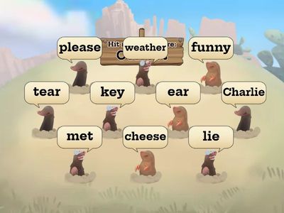  'ee' sound whack a mole