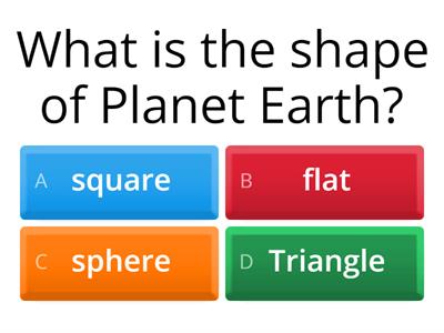 Multiple Choice Questions: Planet Earth (Grade 5 - Natural Sciences)