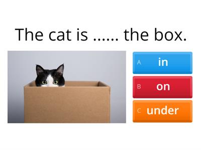 Preposition: in on under