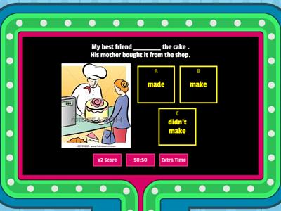 Past simple affirmative and negative