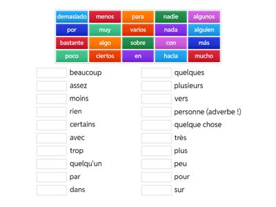 La 2ème partie de la liste des mots-outils (de "quelques" à "vers")