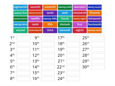 SPEAKOUT elementary: Ordinal Numbers