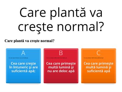  Nevoi de bază ale plantelor