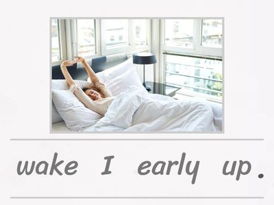 Put the words in order to make affirmative sentences in the simple present tense.