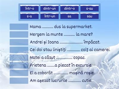 Scrierea corectă a cuvintelor într-un/ într-o, dintr-un/ dintr-o, sau/ s-au, sa/ s-a