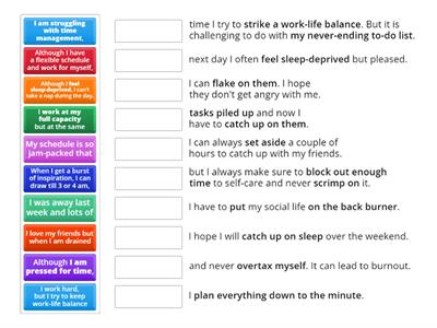 Time-management class activity 