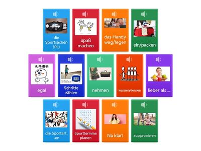 A1 E13 Mehr Sport im Leben? Na klar! Wortschatz