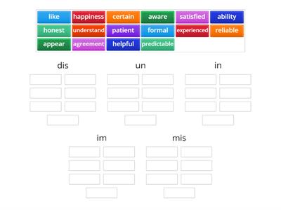 Prefixes Complete First B2