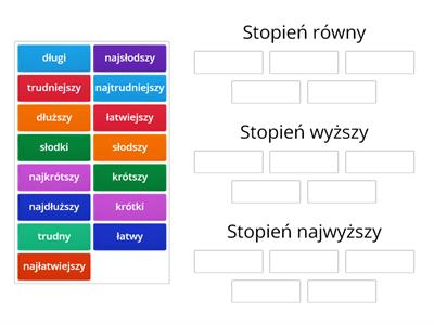 Stopniowanie przymiotników