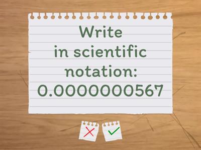 Scientific Notation Flashcards
