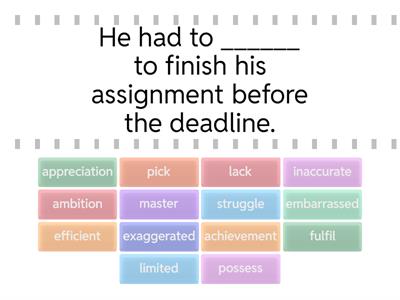 Outcomes Intermediate Vocabulary SB pp. 10-11