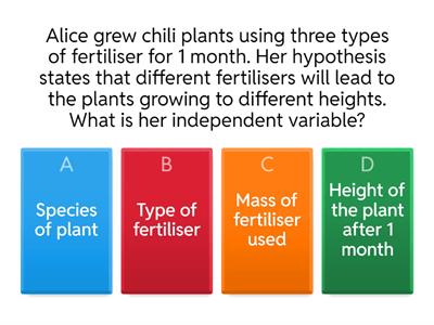 Types of Data in a Scientific Investigation