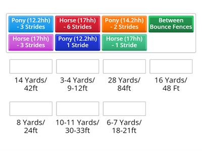 Match the distances! You can use a calculator.