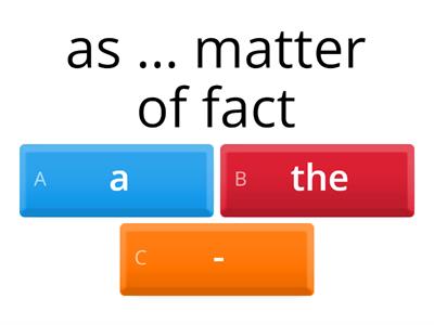 Set expressions, Collocations (РТ, ЦЭ, ЦТ 2024)