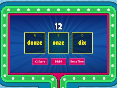 Numbers from 1 to 20