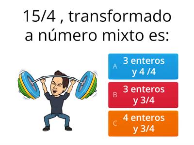 números mixtos y fracciones