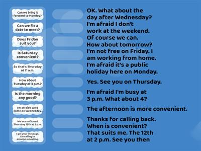 BR B1 5.4 Business Communication. Making and changing arrangments