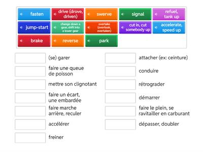 Car-related verbs