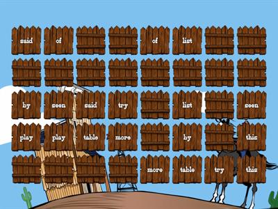 1st Grade Matching Sight Words