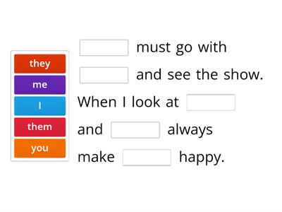 2D - Subject and object pronouns