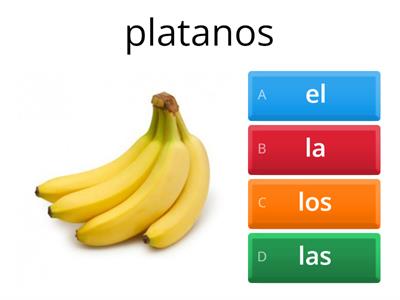 Definite Articles/food in Spanish