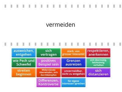 Wortschatz "Konflikte" Deutsch B2