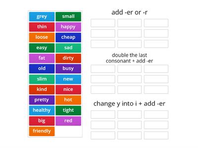 Comparatives spelling