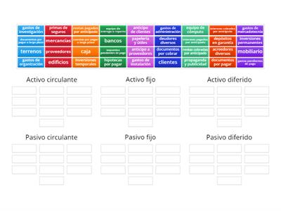 Cuentas de Activos y Pasivos