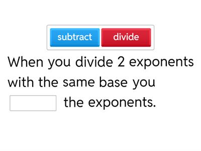 Exponent rules 