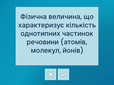 Кількість речовини. Молярна маса.