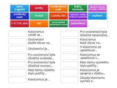 Klasicismus a osvícenství - literatura