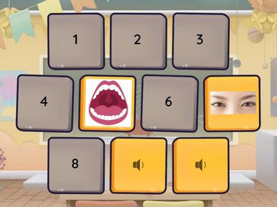 Parts of the face - memory game