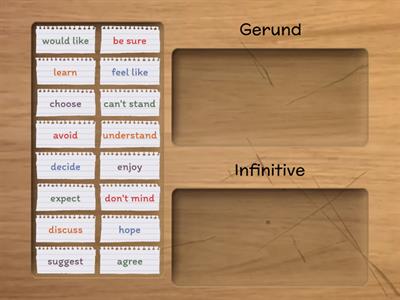  Gerund or Infinitive (Group Sort)