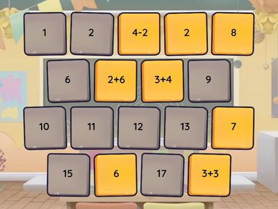 Намери двойката задача и отговор (до 8)