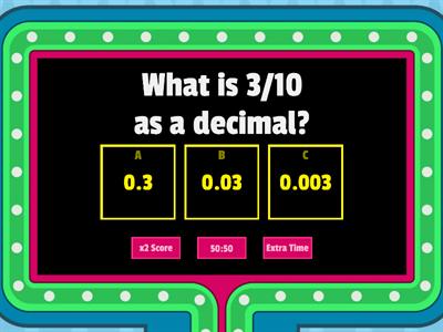 Fractions & Decimals