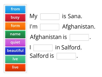 Fill in the missing words.