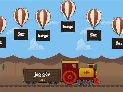 Verb (singular): SER, ESTAR, HACER, JUGAR